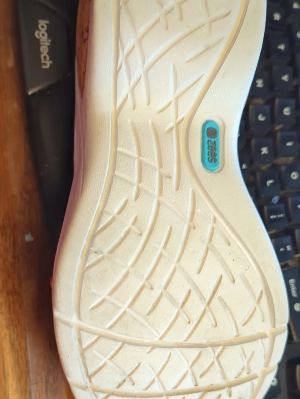 Exc Bzees Cork Wedge 70' Summer Print Slides Sz 7